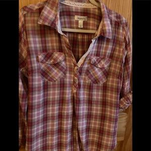 Dress Barn plaid blouse